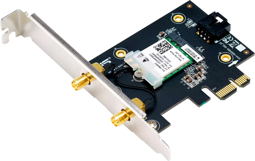 Adapter WiFi 6 PCIe ASUS PCE-AX1800 AX1800 Dual-Band, Bluetooth 5.2, WPA3, OFDMA/MU-MIMO, i zi