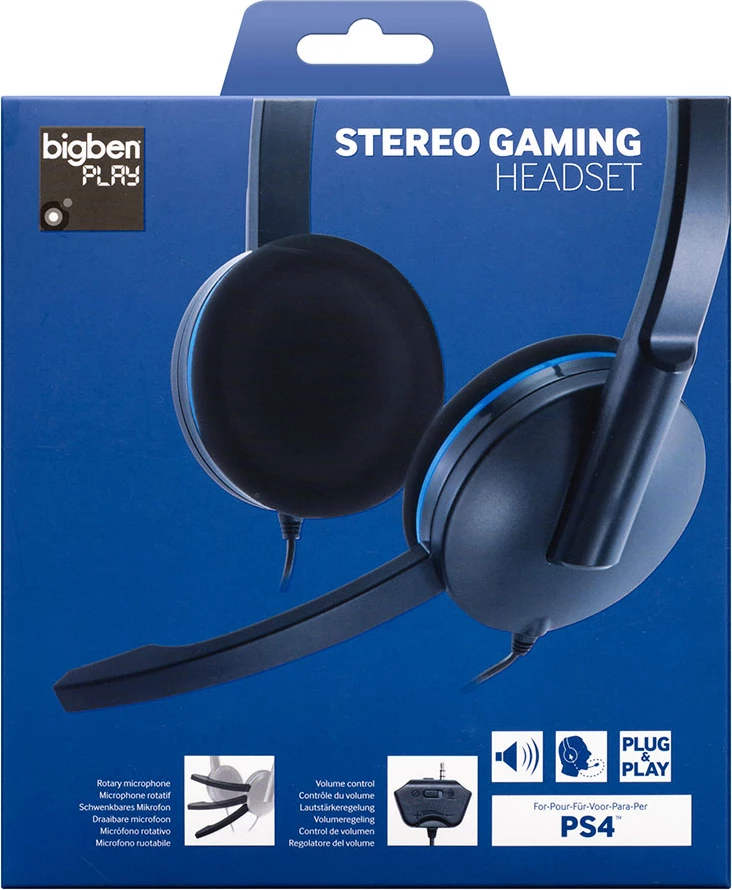 Kufje gaming Bigben PS4 Wired Stereo, të zeza