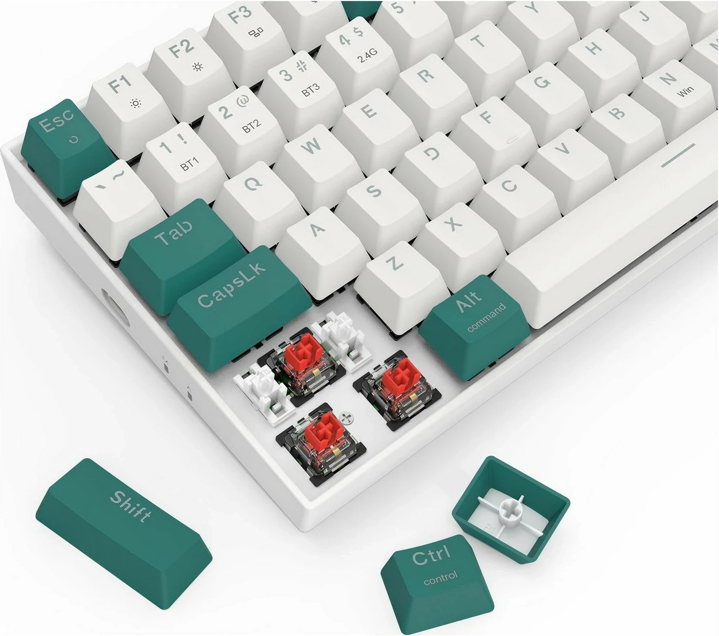 Tastierë Redragon K678WG-RGB-PRO Singed, RGB, mekanike, wireless, e bardhë-gjelbër