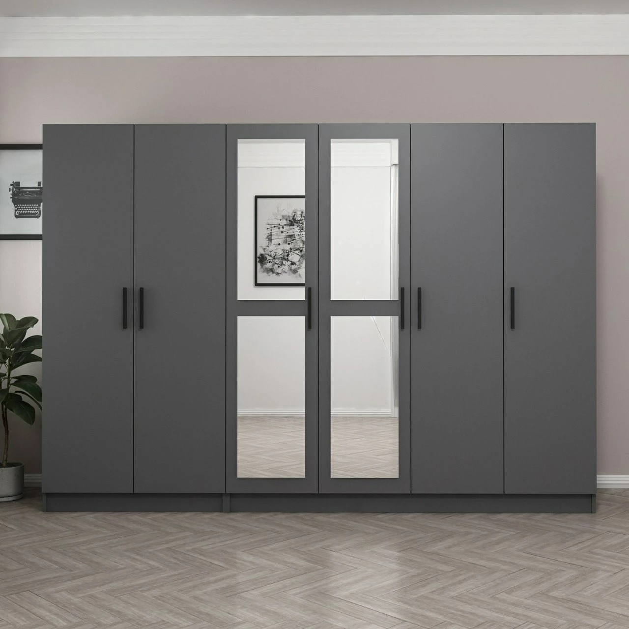 Dollap Skye Decor, ngjyrë antracit, 4987