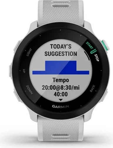 Smartwatch Garmin Forerunner 55, 42 mm, GPS, iOS, Bardhë
