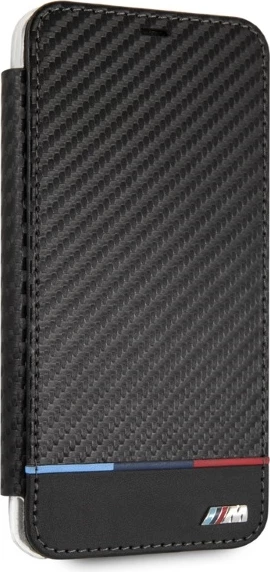 Mbështjellës BMW Carbon Tricolor Stripe për iPhone XS Max, i zi