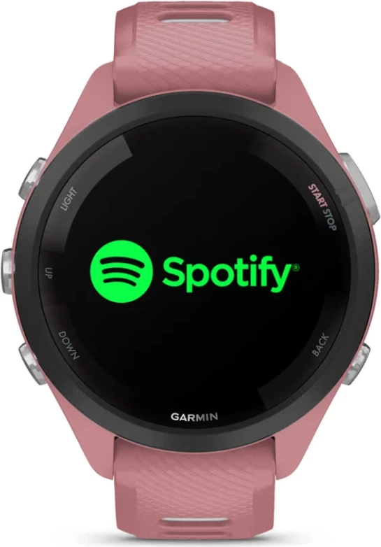 Smartwatch Garmin Forerunner® 265S Black Bezel, Light Pink Case, Light Pink/Dusty Grey Silicone Strap, 42 mm