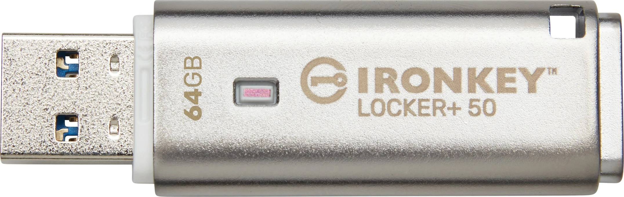USB flash Kingston IronKey Locker+ 50 64GB, USB 3.2, encryption, hiri