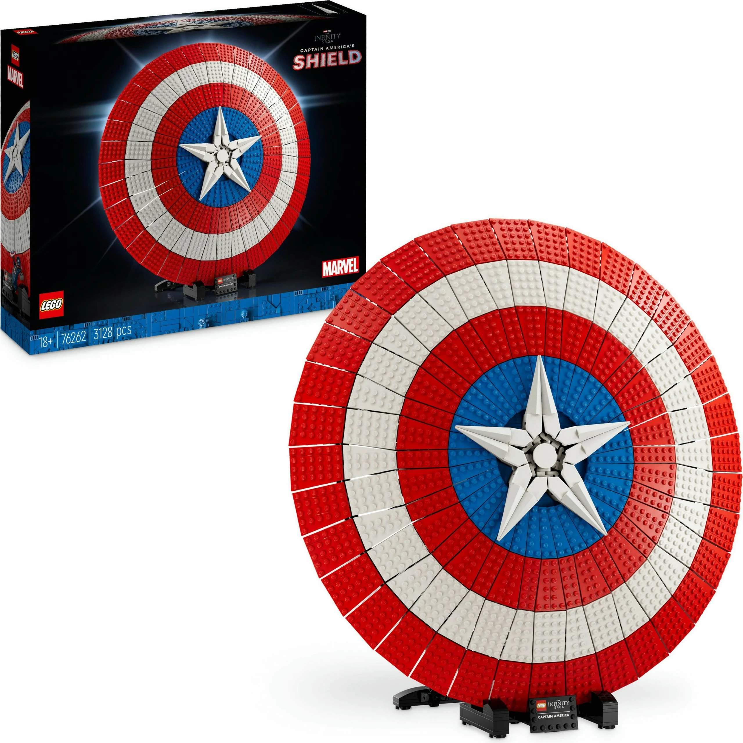 Set ndërtimi LEGO Marvel Super Heroes Captain America's Shield, 3128 pjesë, Multikolor