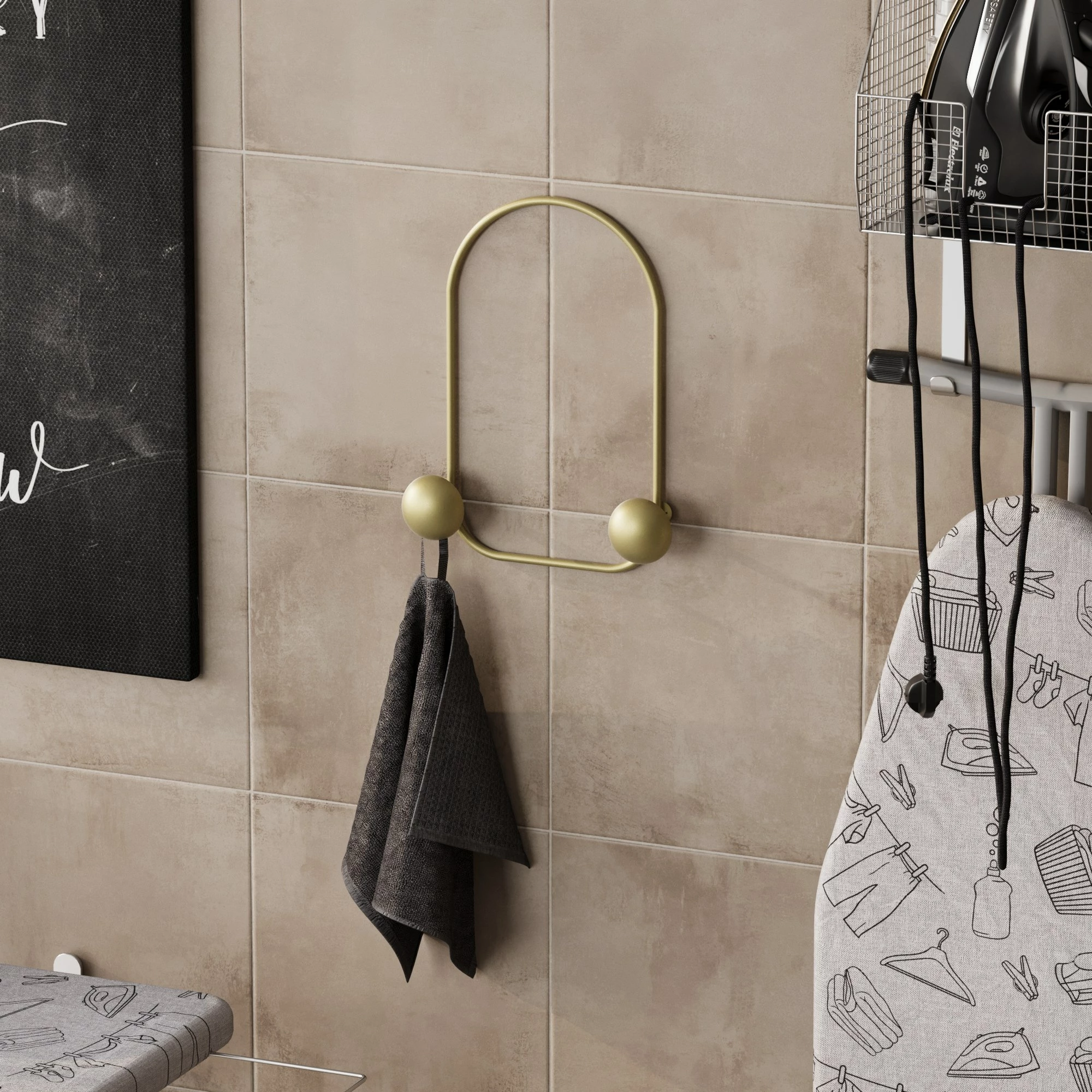 Varëse muri prej metali, Wallity, model bretkose, ngjyrë ari