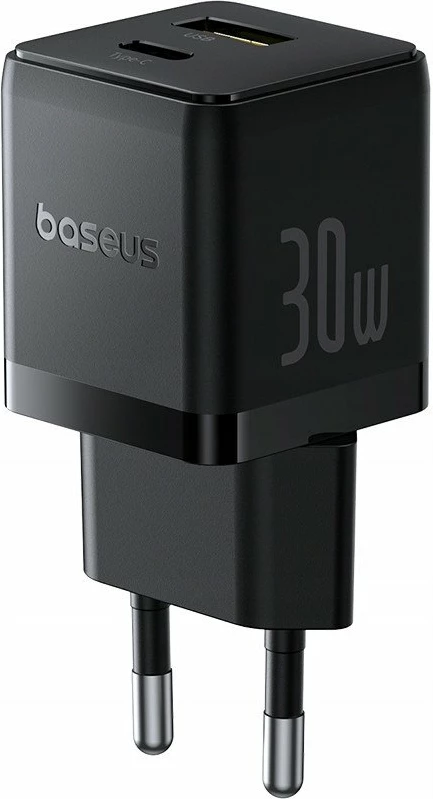 Karikues rrjeti Baseus Palm P1011160A113-00 30W, 1x USB-A + 1x USB-C, PD/QC, pa kabllo, i zi
