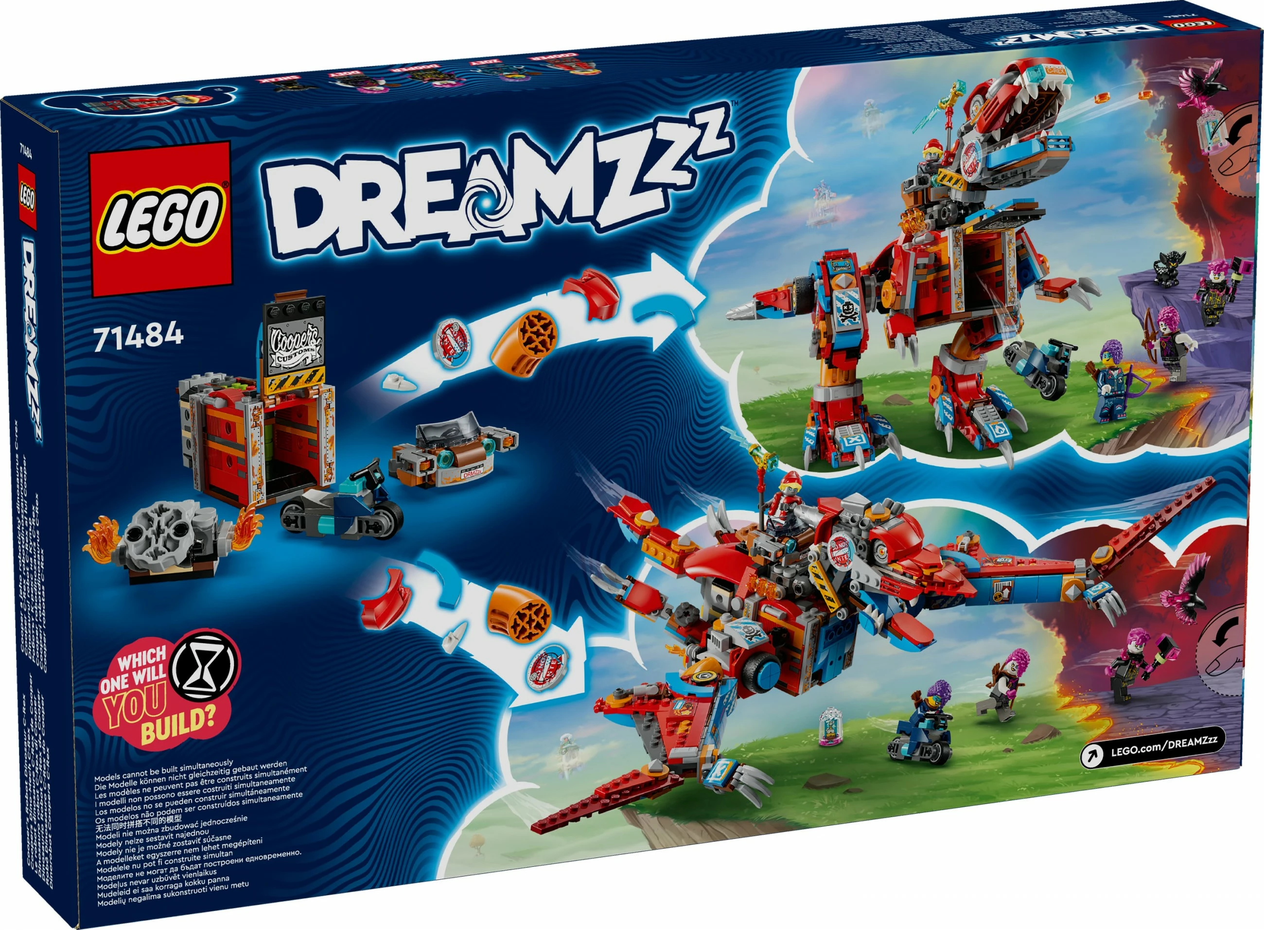 Set ndërtimi LEGO DREAMZzz 71484 Cooper's Dino-Mech C-Rex, shumëngjyrësh