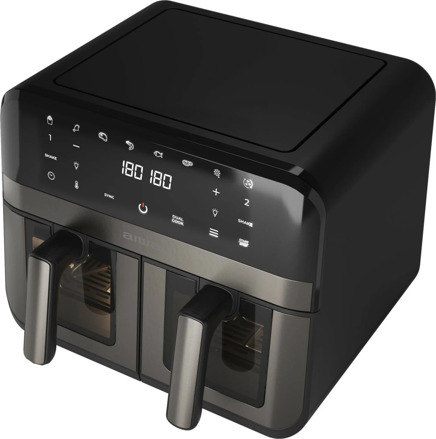 Fritezë ajri Aiwa AFR9000 Futago, 9L (4.5L+4.5L), panel me prekje, e zezë