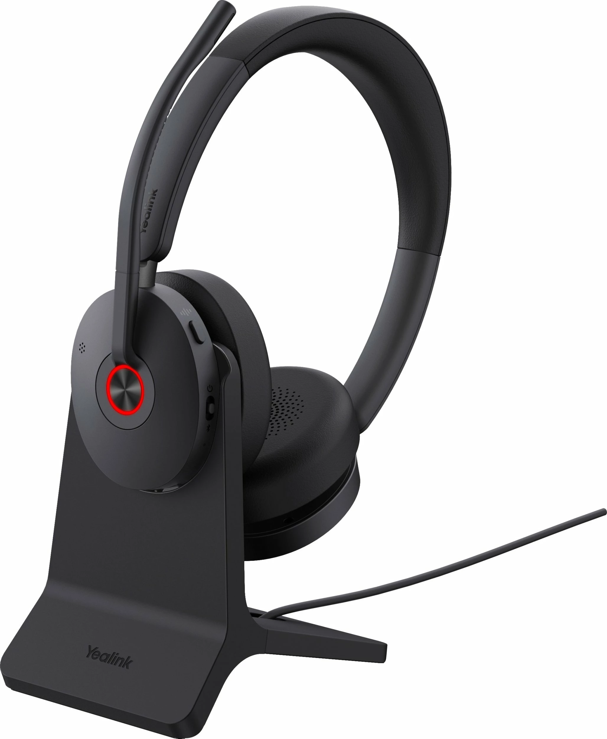 Kufje Yealink BH74 Bluetooth me ANC, me mikrofon, me stendë, të zeza