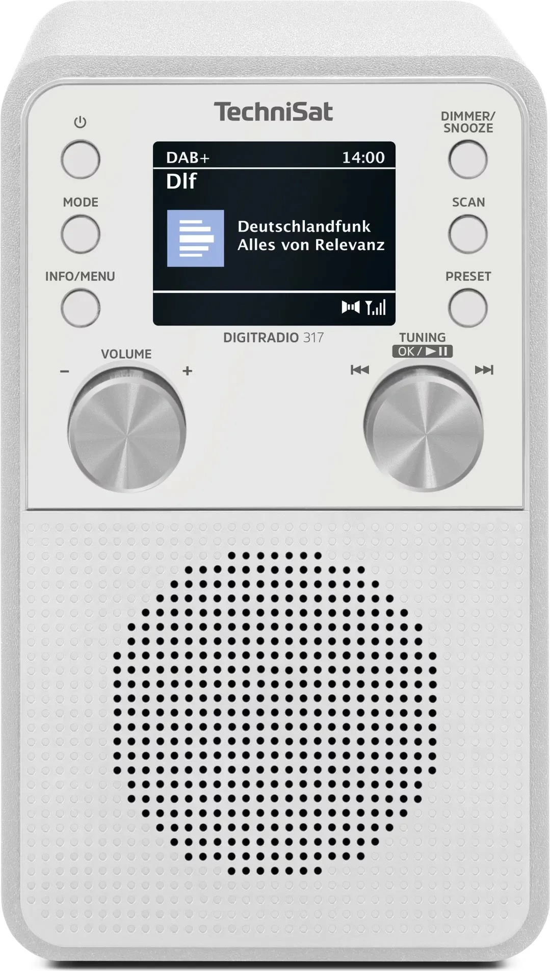 Radio digjitale TechniSat DigitRadio 317, DAB+, FM, e bardhë