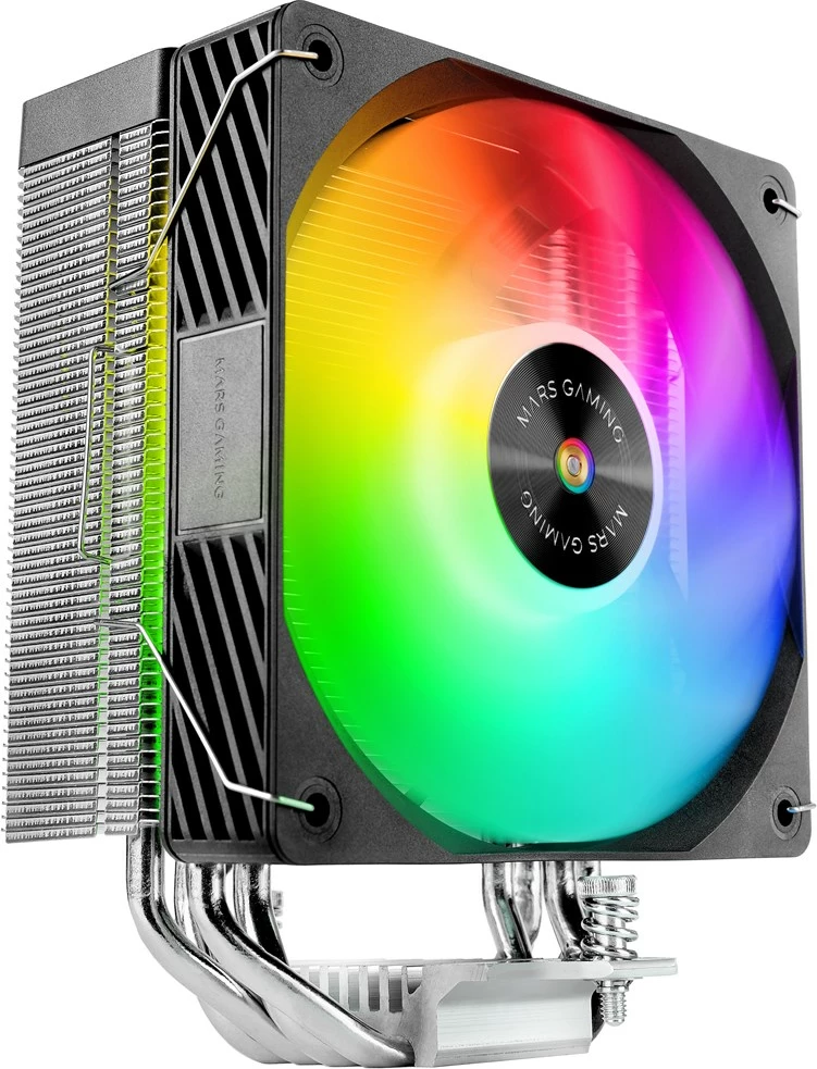 Ftohës ajri për procesor TACENS Mars Gaming MCPU-X4ARGB, 12 cm, RGB, i zi