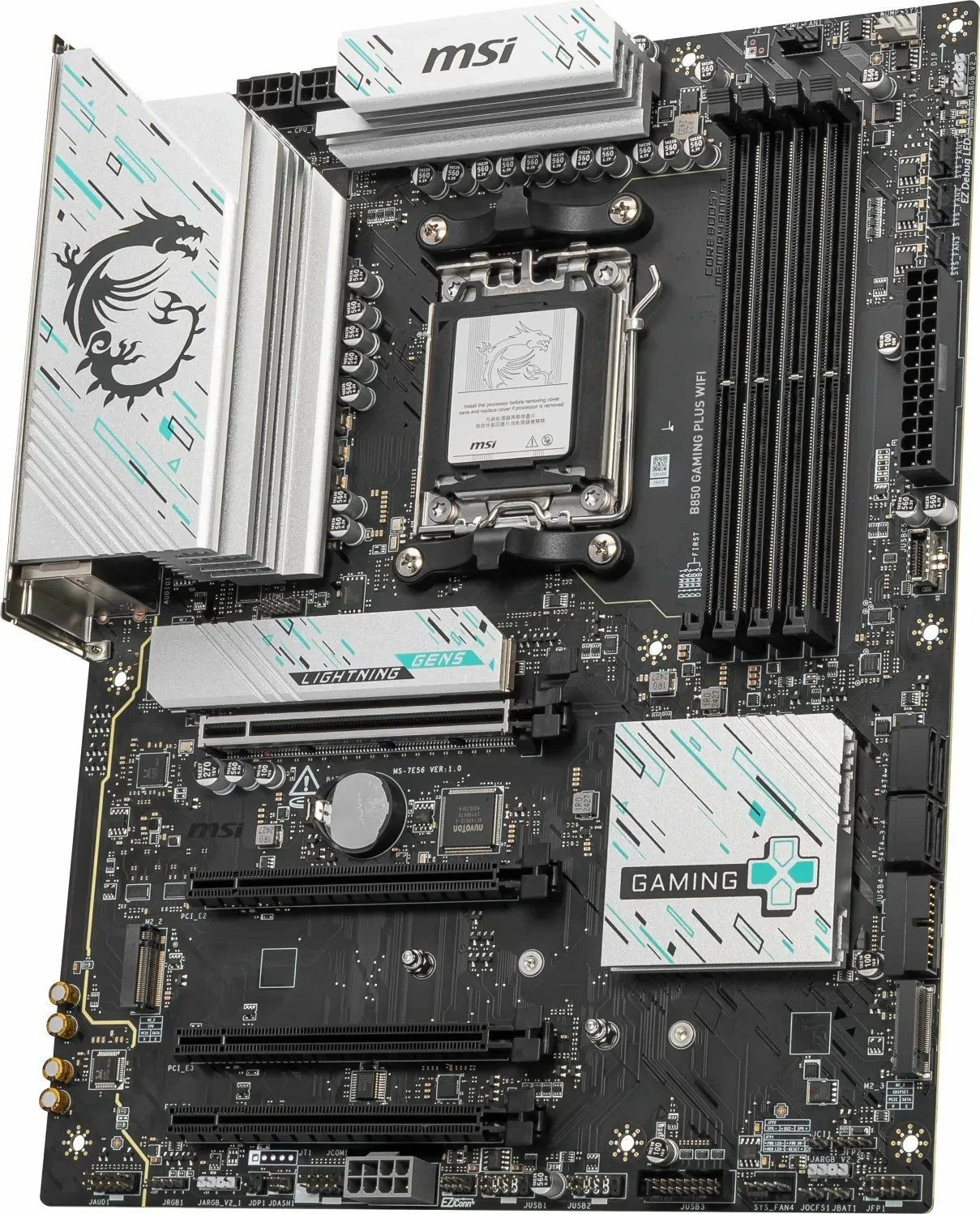 Pllakë amë MSI B850 GAMING PLUS WIFI, AM5, ATX, DDR5 deri 256GB, Wi‑Fi 7, 5G LAN, PCIe 5.0
