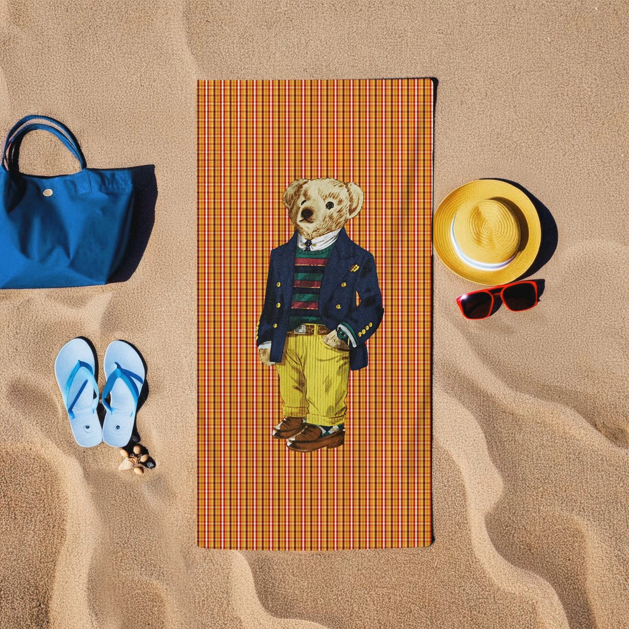 Peshqir plazhi Mijölnir, ari lodër, portokalli