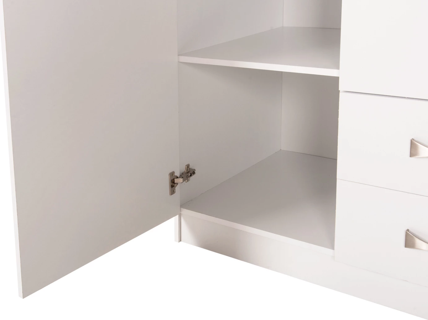 Dollap 3-fletësh CARLY FH384.05 me 2 sirtarë ngjyrë e bardhë 150x55x180H cm