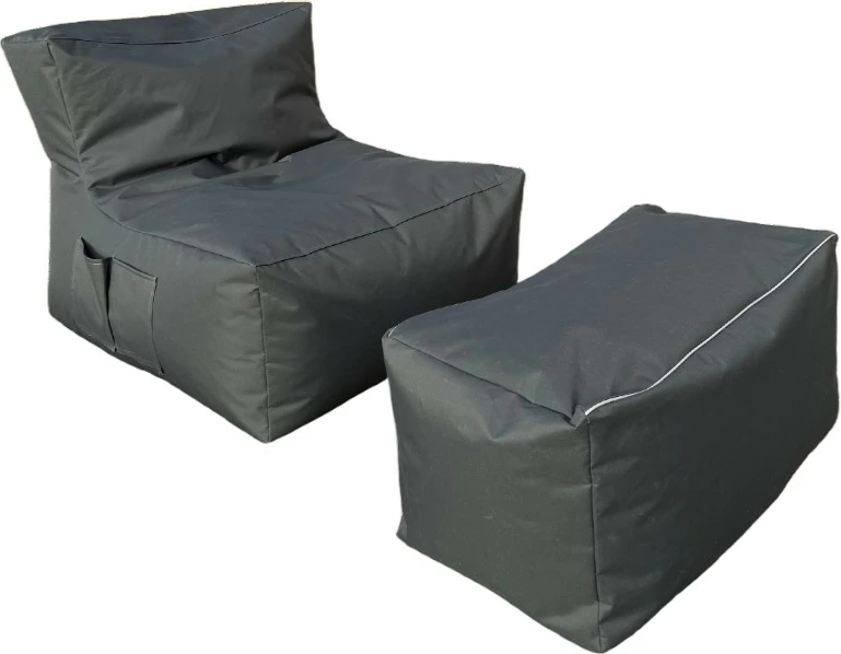Set bean bag (2 copë), Atelier del Sofa, XXL Sedir, ngjyrë gri