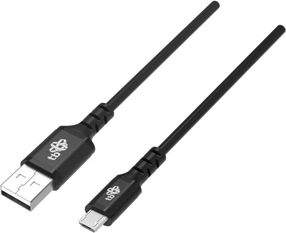 Kabllo USB TB, 1m, Micro USB, silikon, e zezë