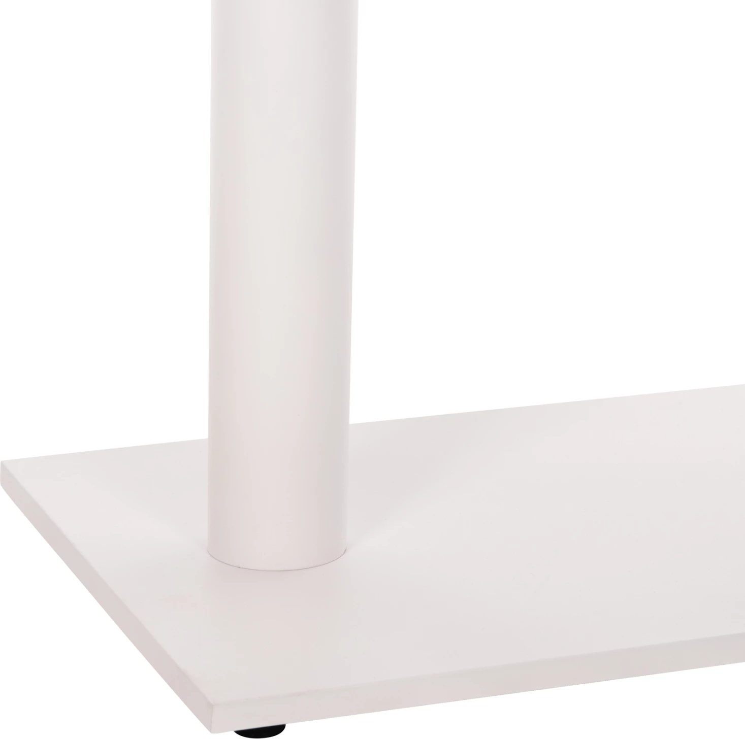 Baza e tavolinës për bar, lartësi mesatare, metal i bardhë mat, 2-pilare, 40x80x90 cm