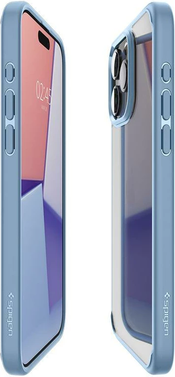 Mbështjellës Spigen Ultra Hybrid për iPhone 15 Pro Max, Kaltër e lehtë