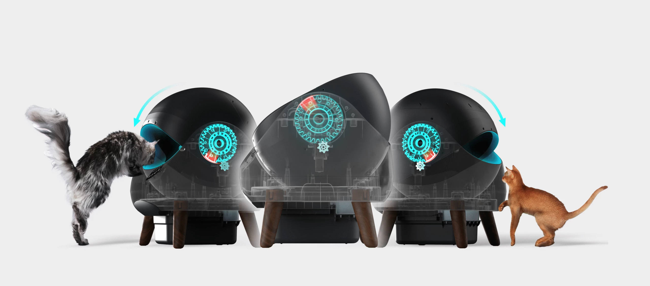 kuti rëre smart automatike për mace Catlink C08 Scooper OPEN-X, me Wi‑Fi/app, 4 L rërë + 12 L depo mbetjesh, gri