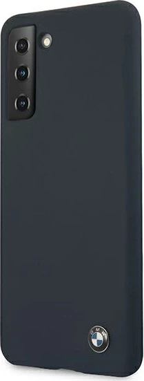 Mbështjellës BMW Silicone Signature për Samsung Galaxy S21+, granat/navy