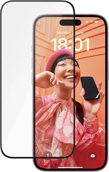 Mbrojtës ekrani qeramik PanzerGlass për iPhone 15 me pozicionues