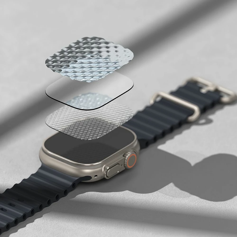 Xham i temperuar për Apple Watch Ultra 1/2 49mm Ringke Easy Slide, Transparent