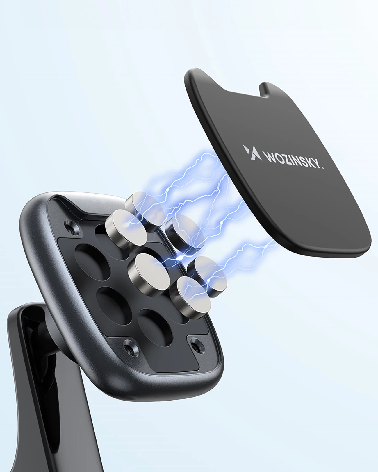 Mbështjellës magnetik për makinë Wozinsky WUMTD, për panel, i zi