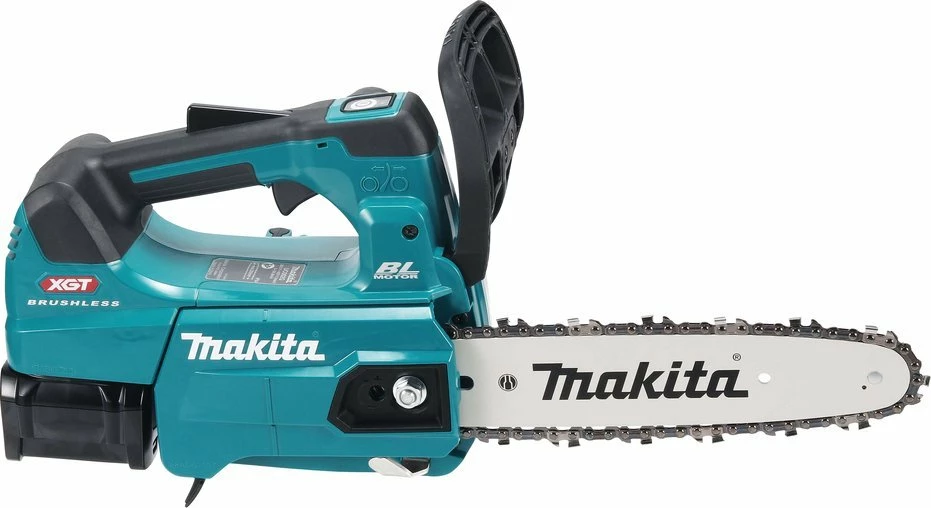 Motorrsharrë me bateri Makita UC002GM102 40V Max XGT 25 cm, blu, set me 1 bateri 4Ah dhe karikues