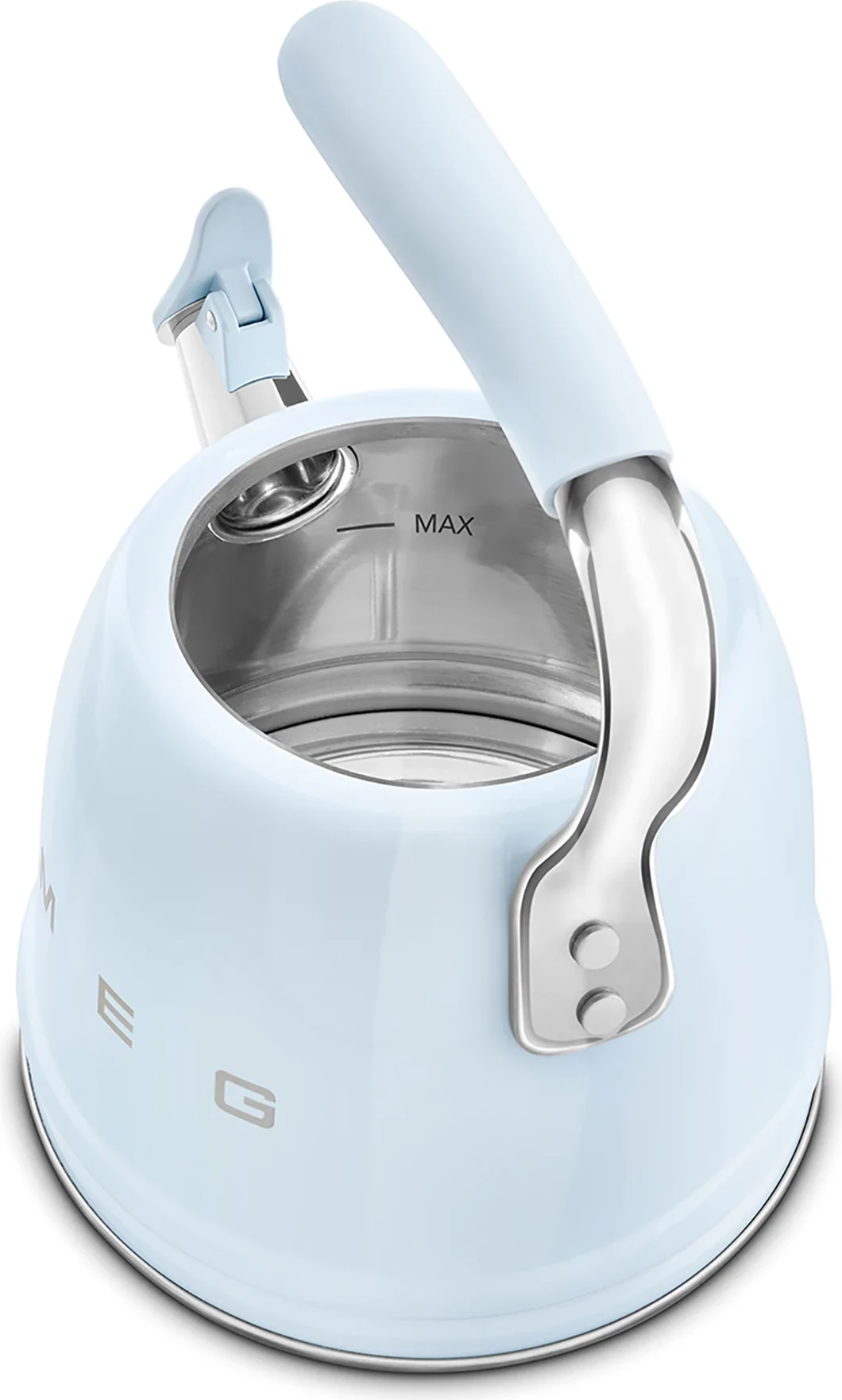 Çajnik me bilbil, Smeg, CKLW2001PB, 2.3L, çelik inox, për të gjitha sobat, blu pastel
