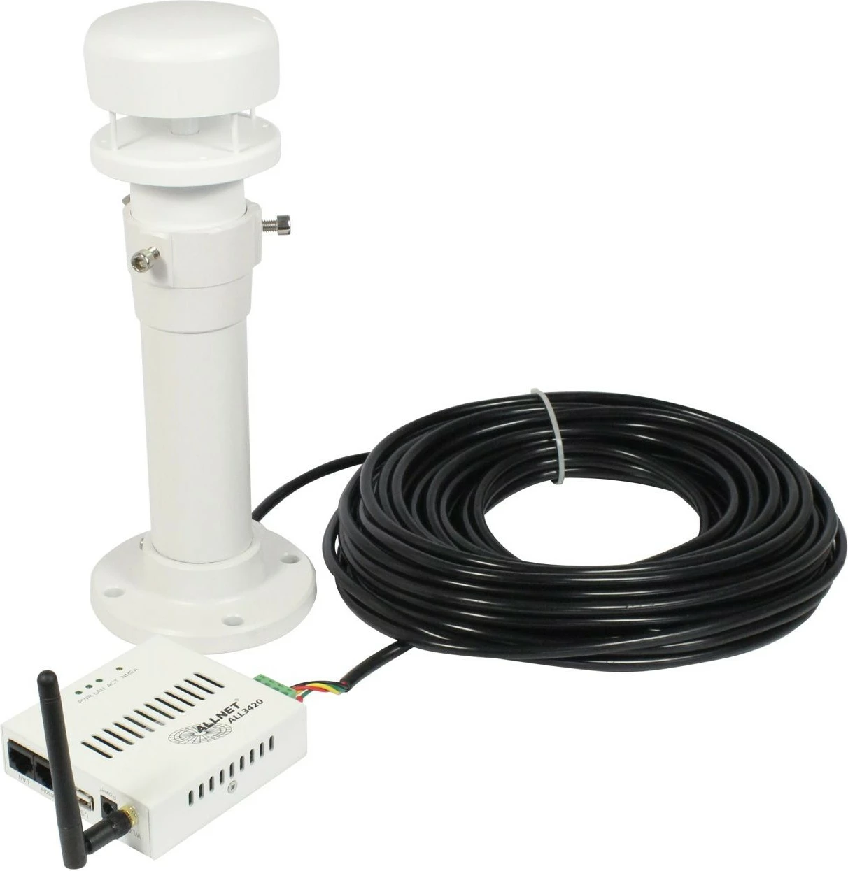 Sensor anemometër ALLNET ALL3420 për automatizim IP, bardhë