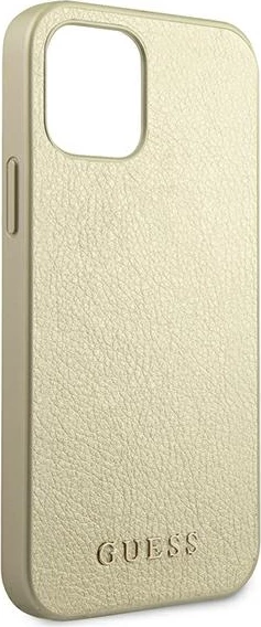 Mbështjellës Guess GUHCP12LIGLGO për iPhone 12 Pro Max, hardcase, gold