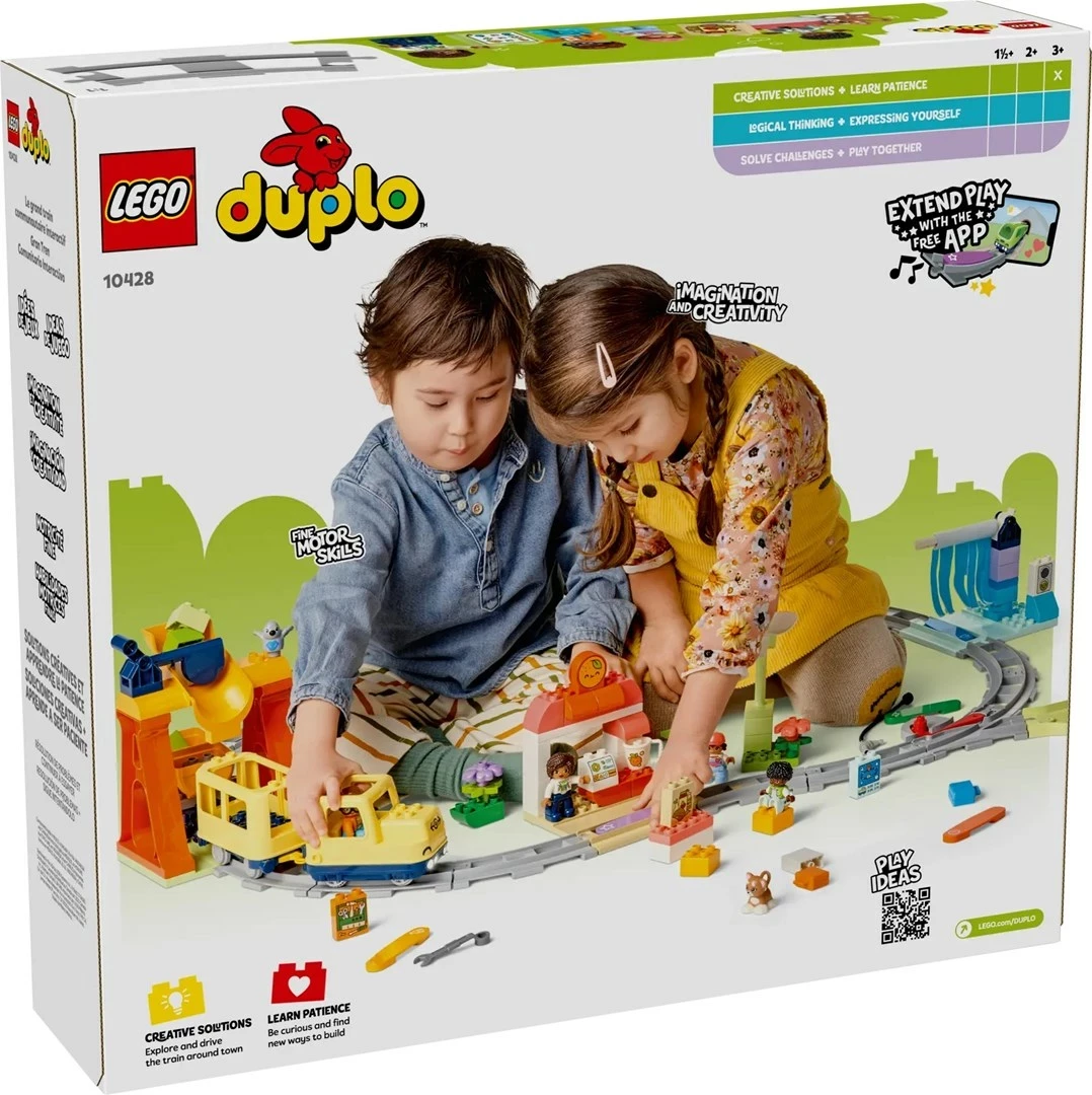 Set tren interaktiv LEGO DUPLO 10428, për fëmijë 3+ vjeç, shumëngjyrësh
