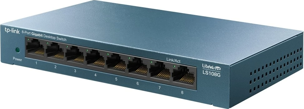 Switch TP-Link 8-Port, 1000Mbps, e kaltër