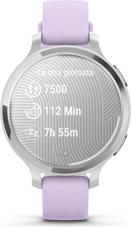 Smartwatch Garmin Lily® 2 Active – Silver with Purple Jasmine Silicone Strap