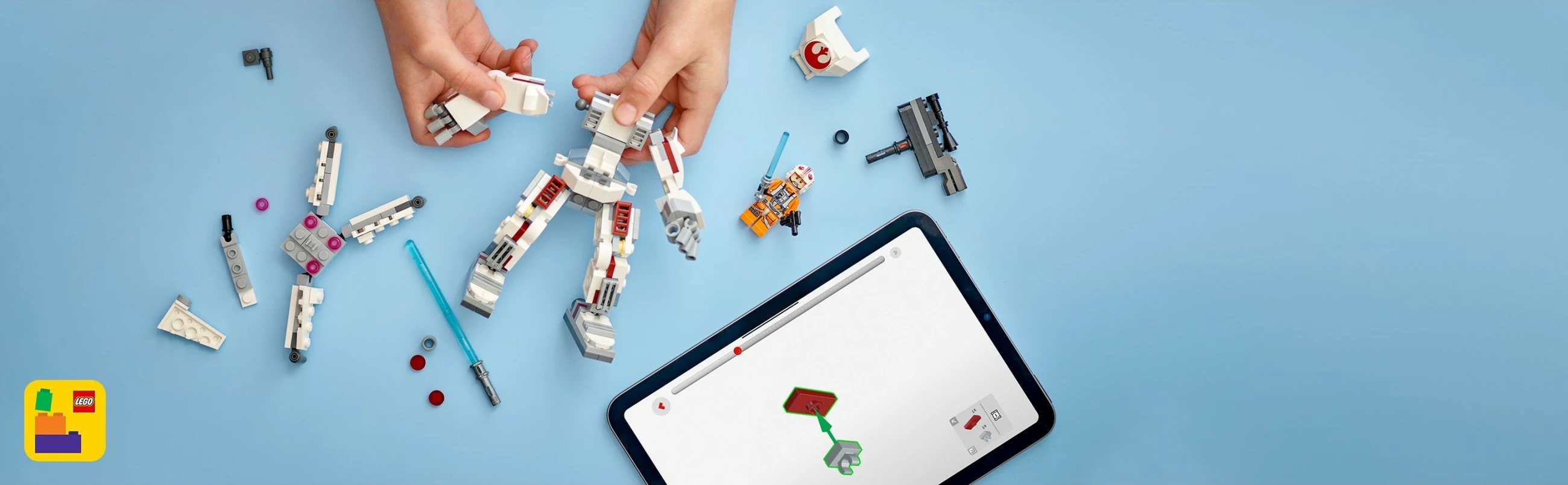 Set ndërtimi LEGO Star Wars Luke Skywalker X-Wing Mech 195 pjesë, shumëngjyrësh
