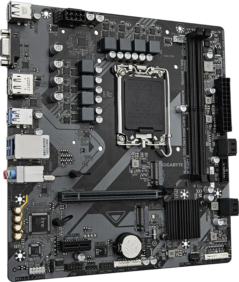 Pllakë amë Gigabyte B760M E, Socket 1700, DDR5, ATX, e zezë