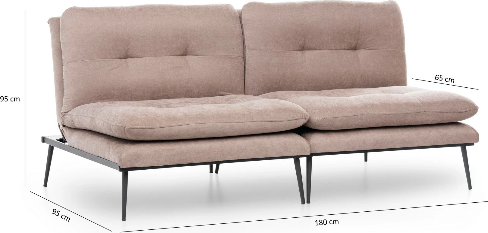Sofabed 3-vendësh Atelier del Sofa, Martin, ngjyrë mink, GR121