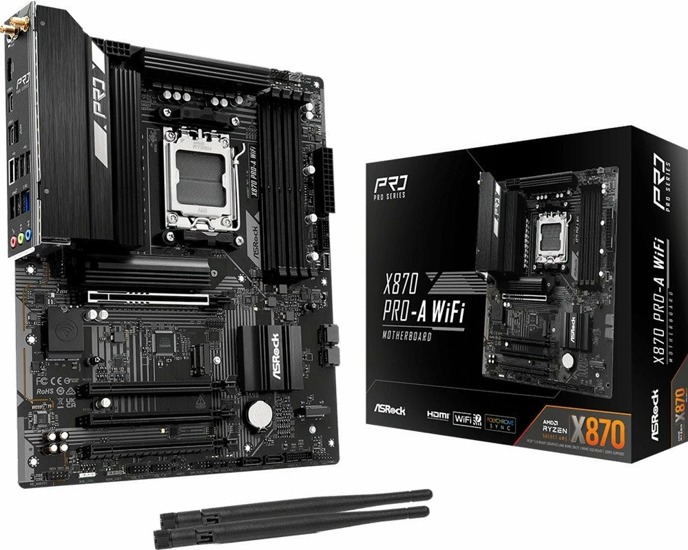 Pllakë amë ASRock X870 Pro-A WiFi ATX DDR5, e zezë