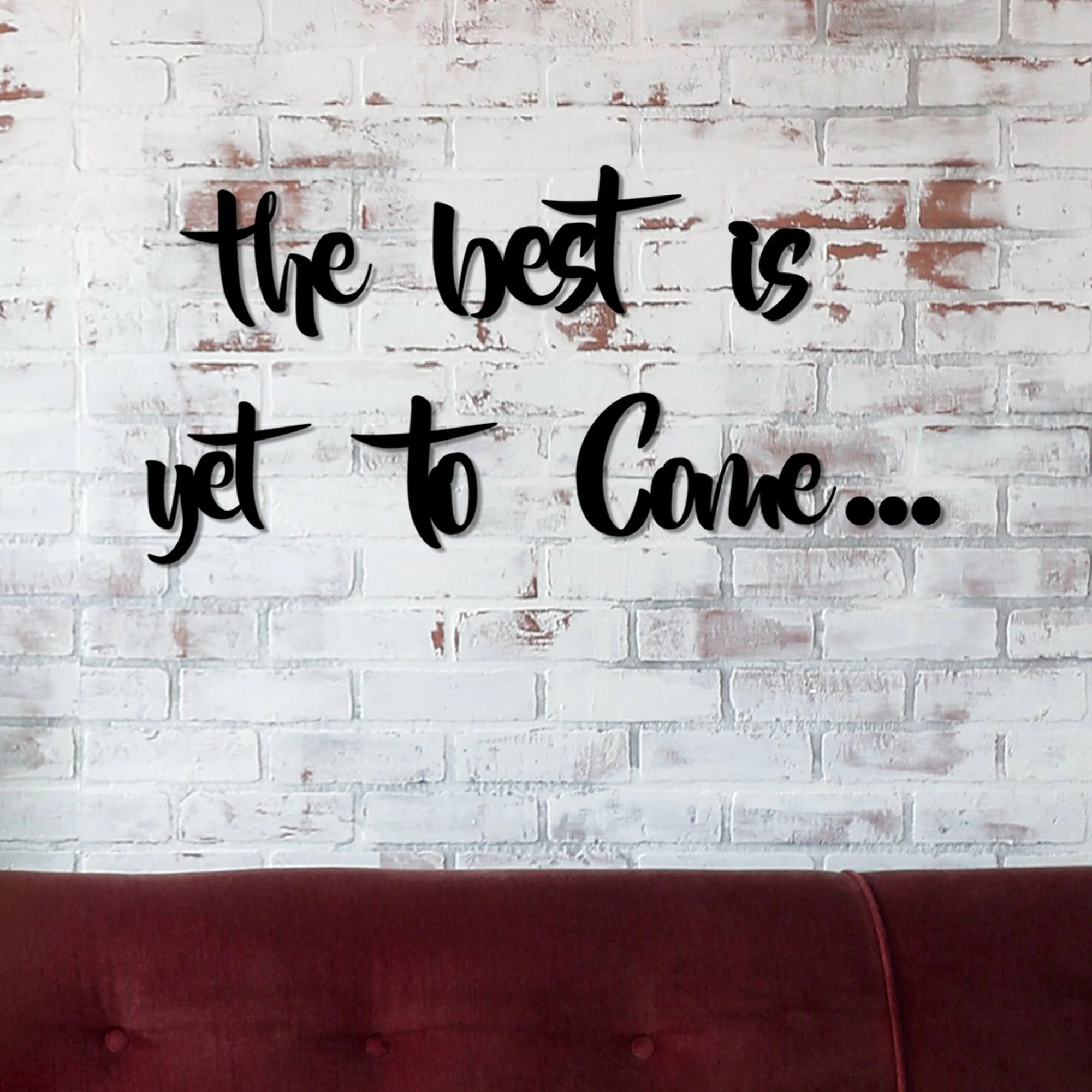 Aksesor dekorativ prej druri për mur, Wallity, The Best is Yet To Come