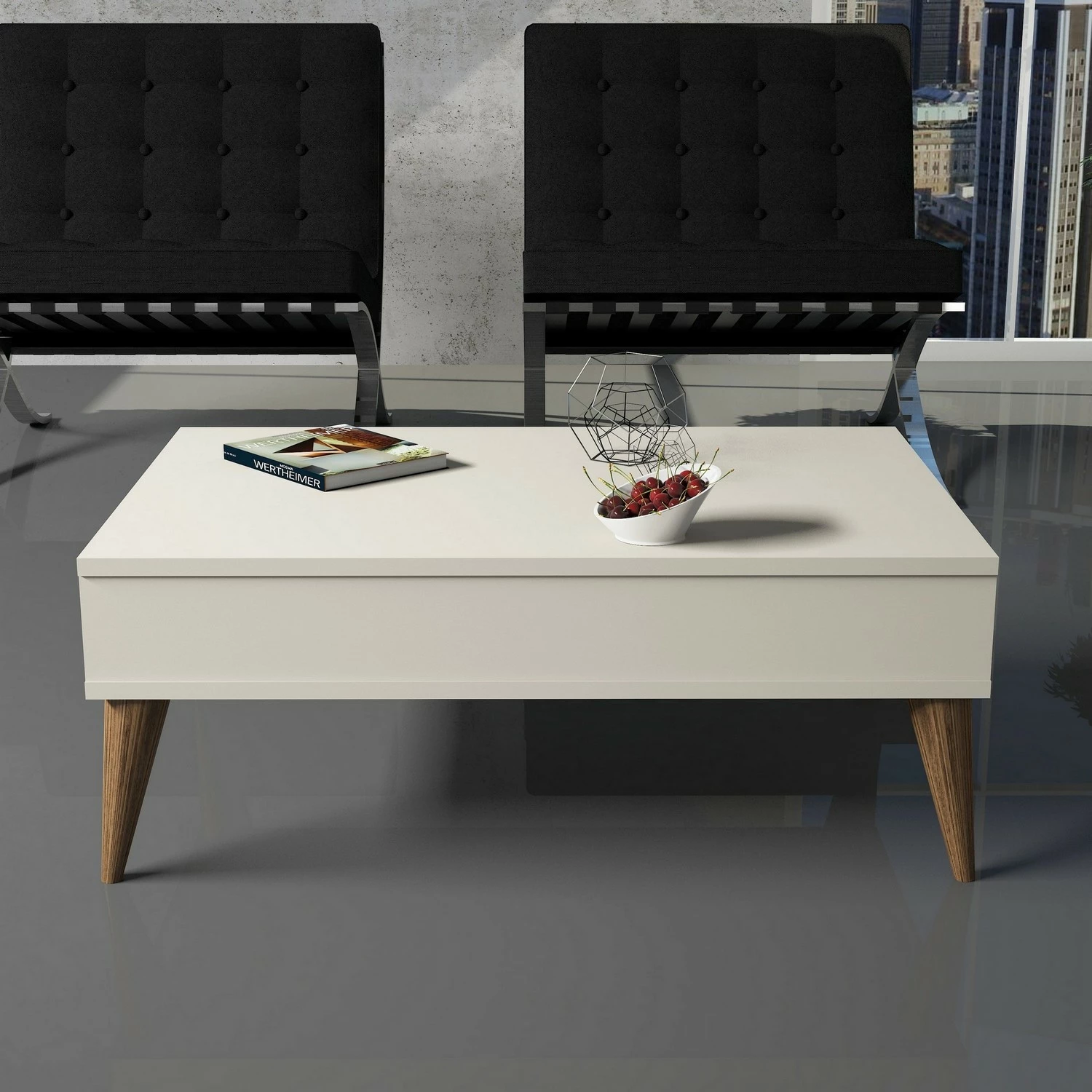 Set mobiljesh për dhomë dite Hanah Home, Best, krem