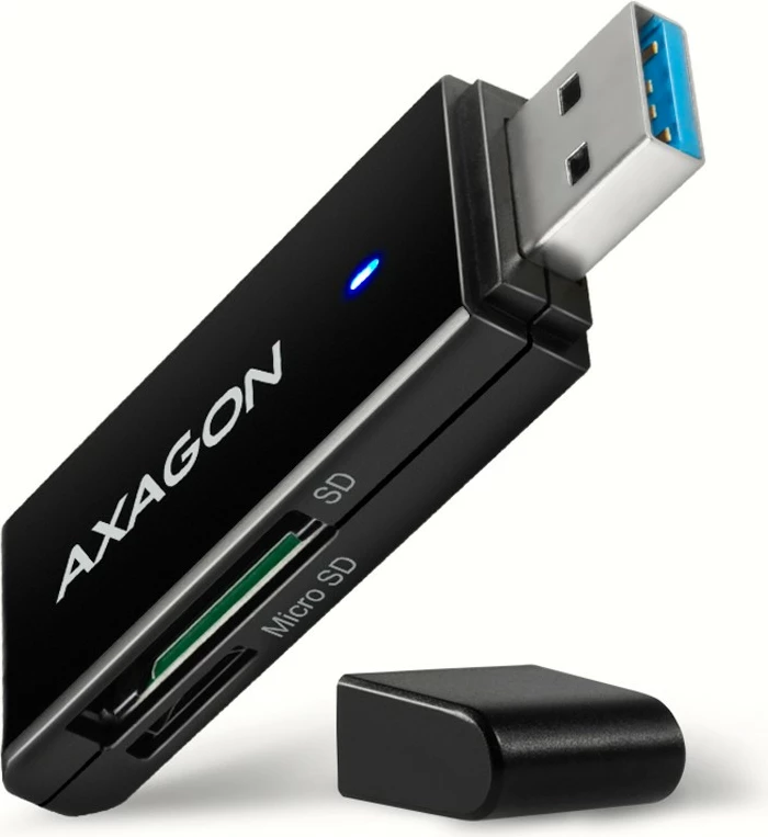 Lexues kartelash AXAGON CRE-S2N, USB 3.2 Gen 1, 2 slote SD/microSD, i zi