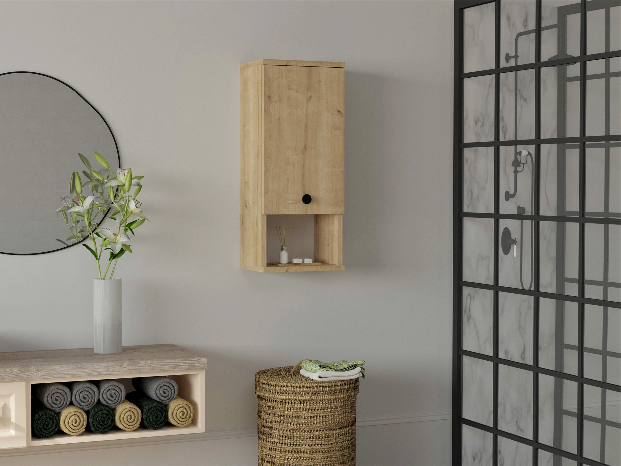 Dollap banjoje Hanah Home, ngjyrë safir