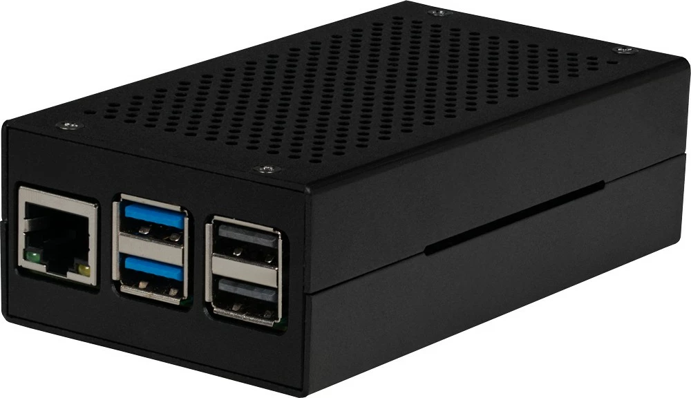 Kasë alumini Raspberry Pi PI5, M.2 HAT, e zezë