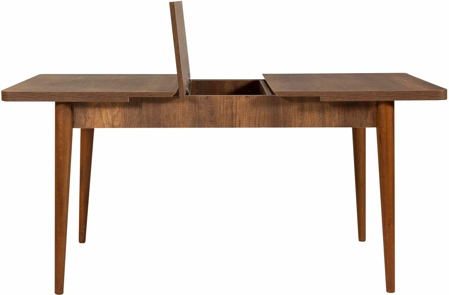 Set tavolinë me karrige për ngrënie, zgjatues, ngjyrë arre, blu e errët, Hanah Home Vina 1048 - 3, 4 pjesë