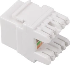Përshtatës Lanberg, RJ45, cat.5e, 180°, i bardhë