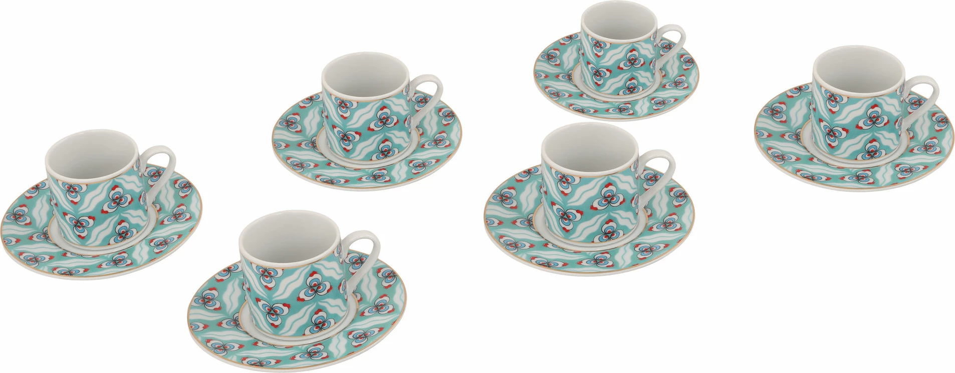 Set filxhanash kafeje, shumëngjyrësh, 12 copë, Hermia Concept, RU12KT4309734