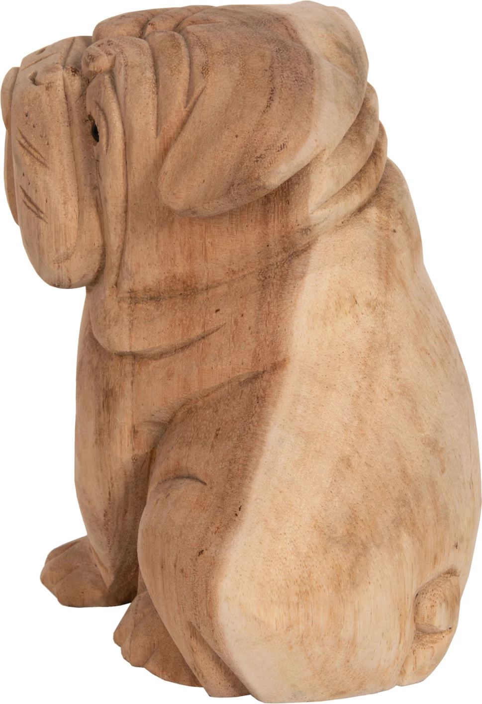 Dekor për dysheme, bulldog, dru suar, ngjyrë natyrale, FH7925, 18x14x20H cm