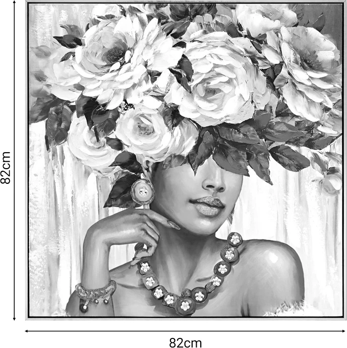 Pikturë kanavacë Flowergirl Inart 82x4.5x82cm