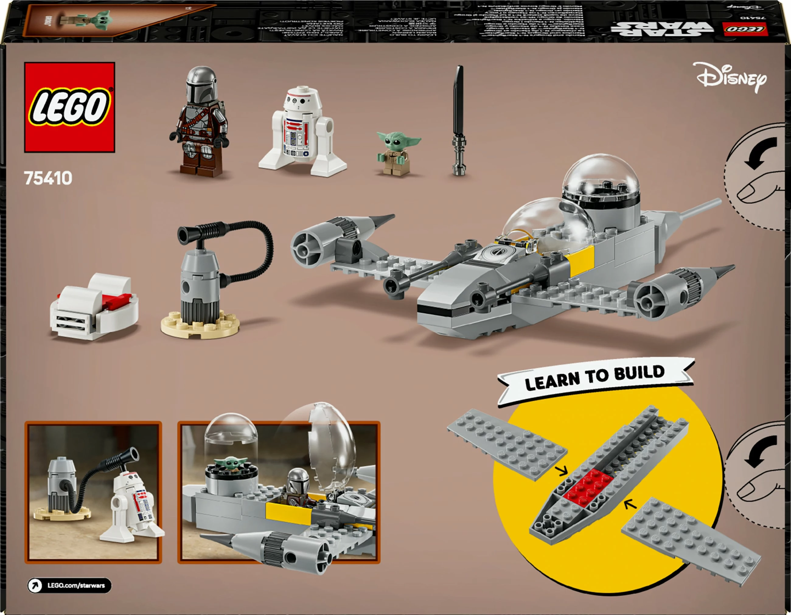 Set ndërtimi LEGO Star Wars 75410 Mando dhe Grogu N-1 Starfighter, 92 pjesë, multikolor